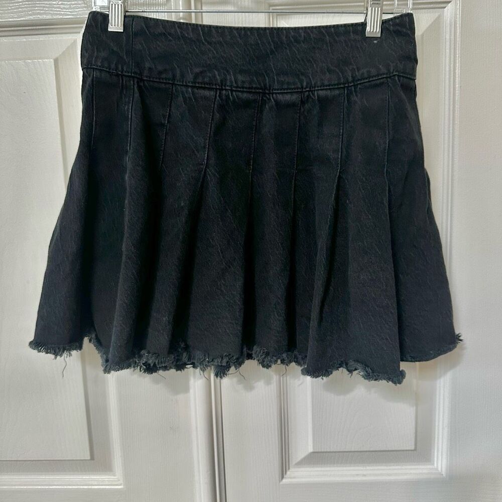 Free People black private school pleated skirt